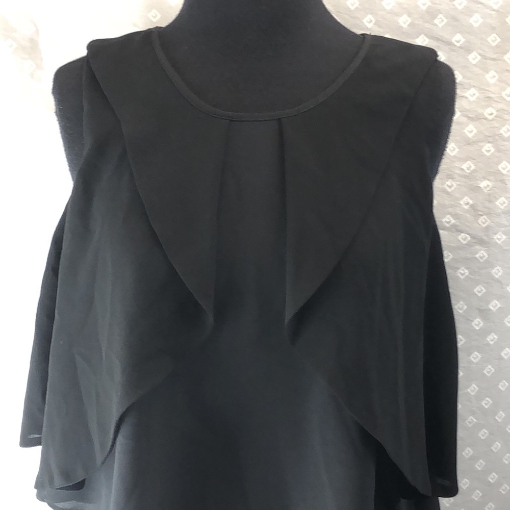 Zara Black Ruffle Tank